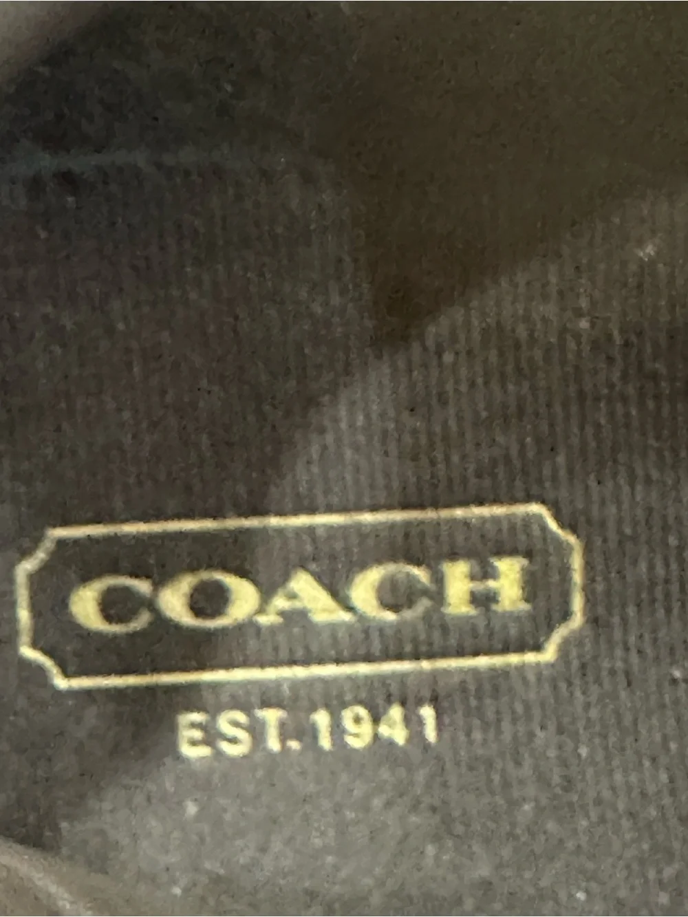 Coach Kodie Brown Signature C Canvas Suede & Patent Leather Sneakers 7.5 EUC